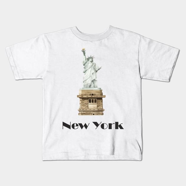 new york Kids T-Shirt by Polli